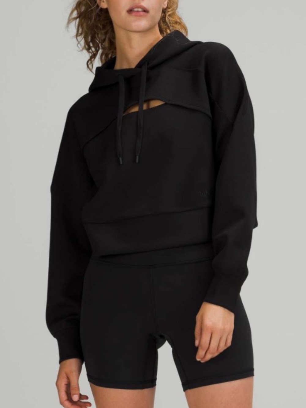 Like-new Lululemon Get Centered Crop Hoodie Cutout - 8
